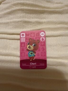 Cheri Animal Crossing Amiibo Card Unofficial Villager NFC